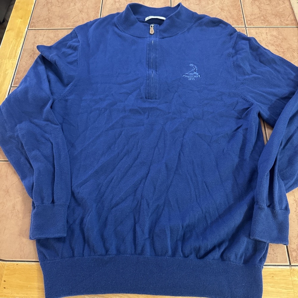 Pinehurst Golf Resort Donald Ross 1/4 Zip Wool Blend Pullover Men's Size Medium